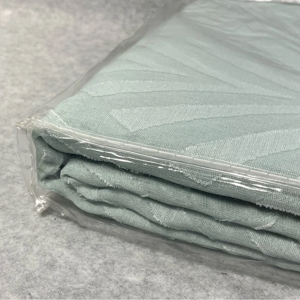 Chanasya Premium Leaf Voile‎ Sheer Curtains 2-Panel Light Filtering 52 x 84 Sage